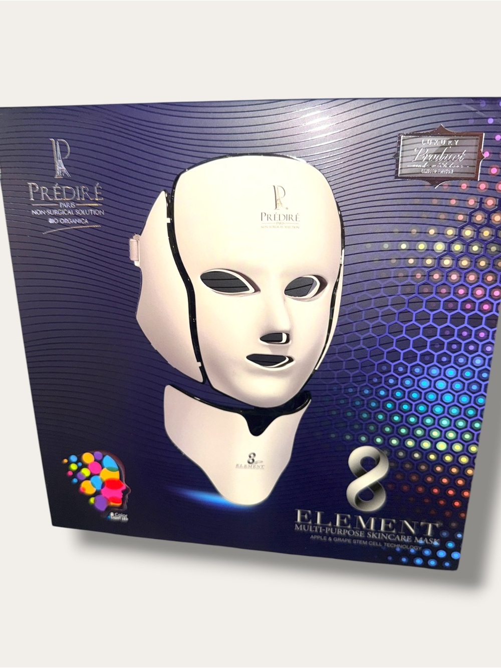 Brand New 8 Element White LED Skincare Face & Neck Mask